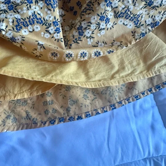 Abercrombie & Fitch Mustard Floral Long Sleeve Dress - Picture 6 of 6